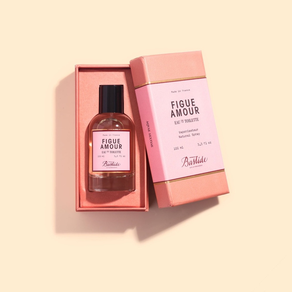 NWB- Figue Amour Eau de Toilette by Bastide - Pink Bottle & Box - No clear seal
